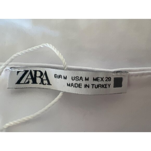 Zara White Sleeveless Square Neck Bodysuit - Picture 3 of 4